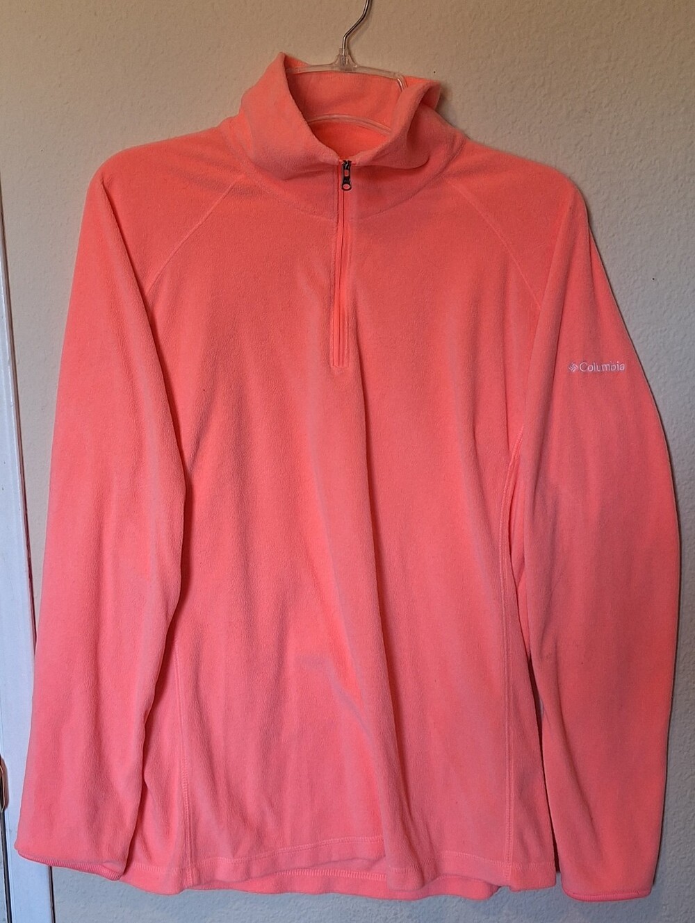 Columbia Coral Pink Quarter-Zip Fleece Pullover